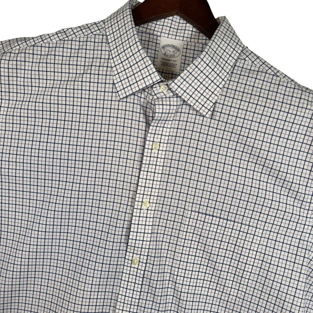 Brooks Brothers Men’s 17 1/2-35 Regent Button Up Non-Iron Stretch Supima Cotton